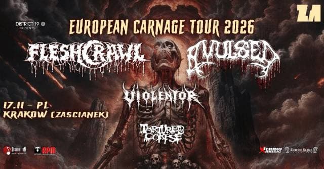 Fleshcrawl, Avulsed, Violentor, Tortured Corpse w Zaścianku