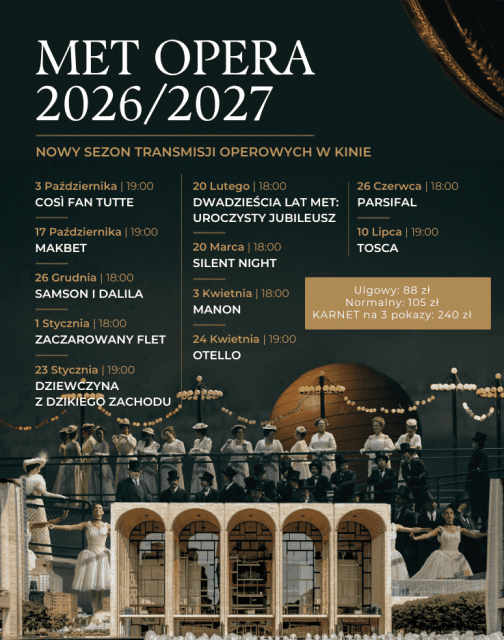 Sezon transmisyjny z MET Opera 2026/2027