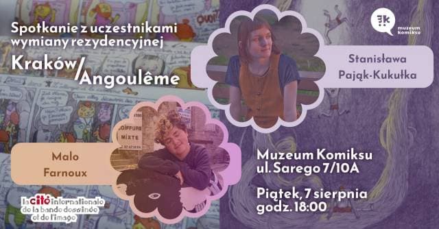 Spotkanie z uczestnikami programu rezydencji dla artystów i artystek komiksowych Kraków-Angoulême