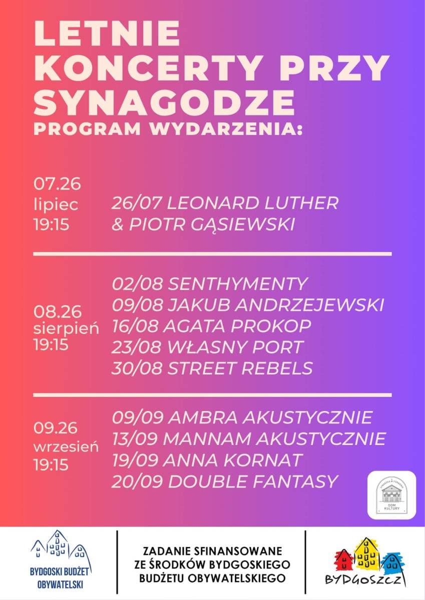 Letnie Koncerty przy Synagodze - Agata Prokop