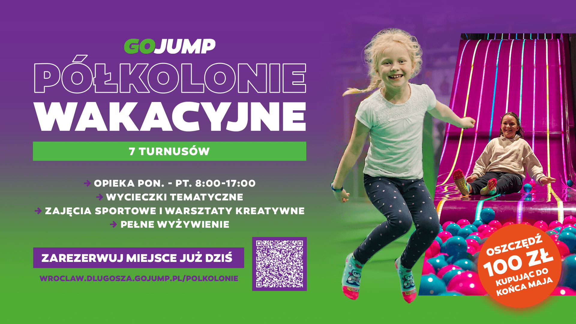 Wskakuj na półkolonie wakacyjne do GOjump MEGApark we Wrocławiu
