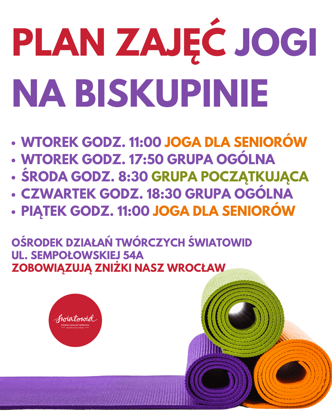 Joga od Podstaw na Biskupinie | Ośrodek Działań Twórczych Światowid