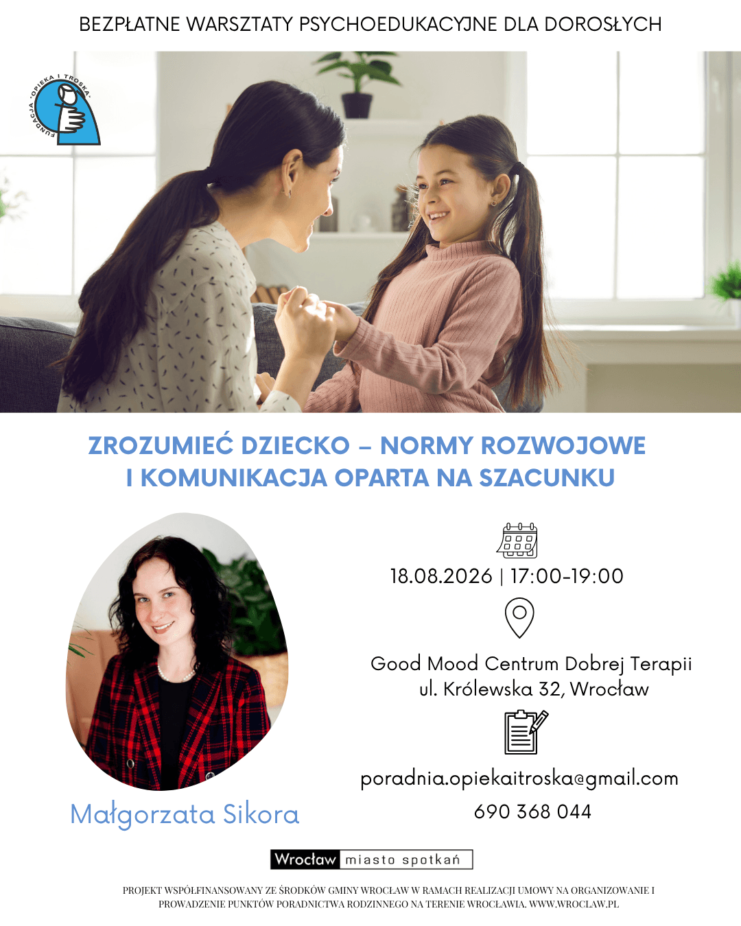 Bezpłatne warsztaty psychoedukacyjne dla rodziców