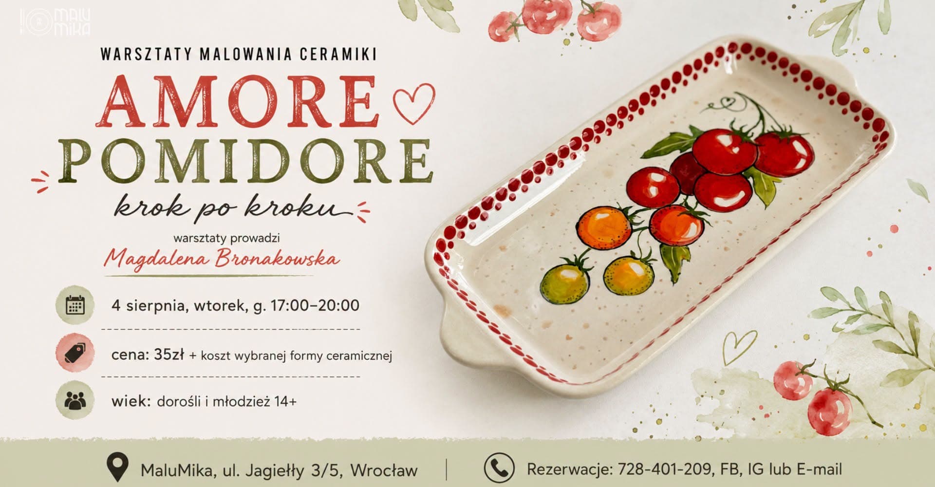 Amore Pomidore - warsztaty malowania krok po kroku