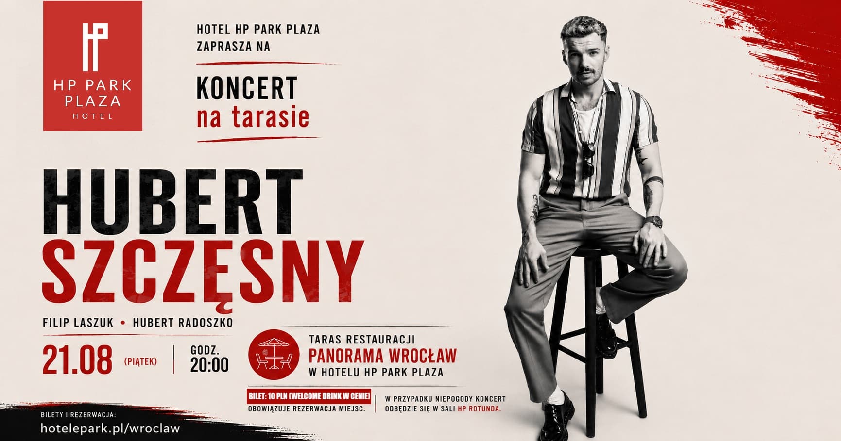 Koncert Letni na tarasie Restauracji Panorama Wrocław - Hubert Szczęsny z zespołem