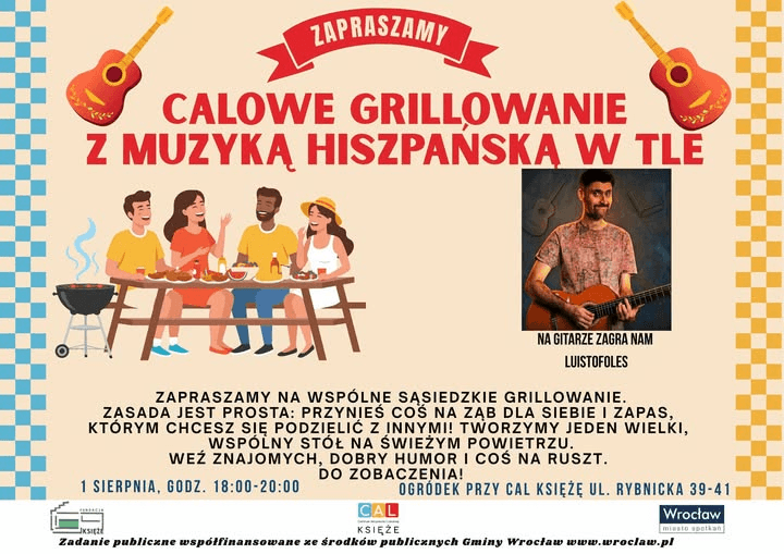 Calowe grillowanie z muzyką hiszpańską w tle